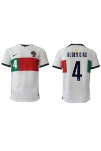 Portugal Ruben Dias #4 Voetbaltruitje Uit tenue WK 2022 Korte Mouw